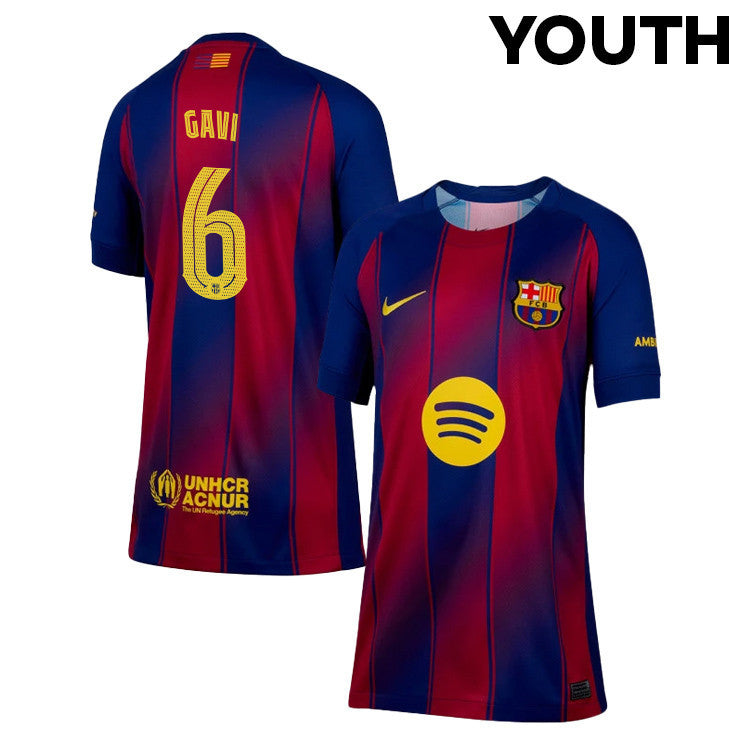 Gavi 6 Barcelona 25/26 Home YOUTH Jersey - Navy