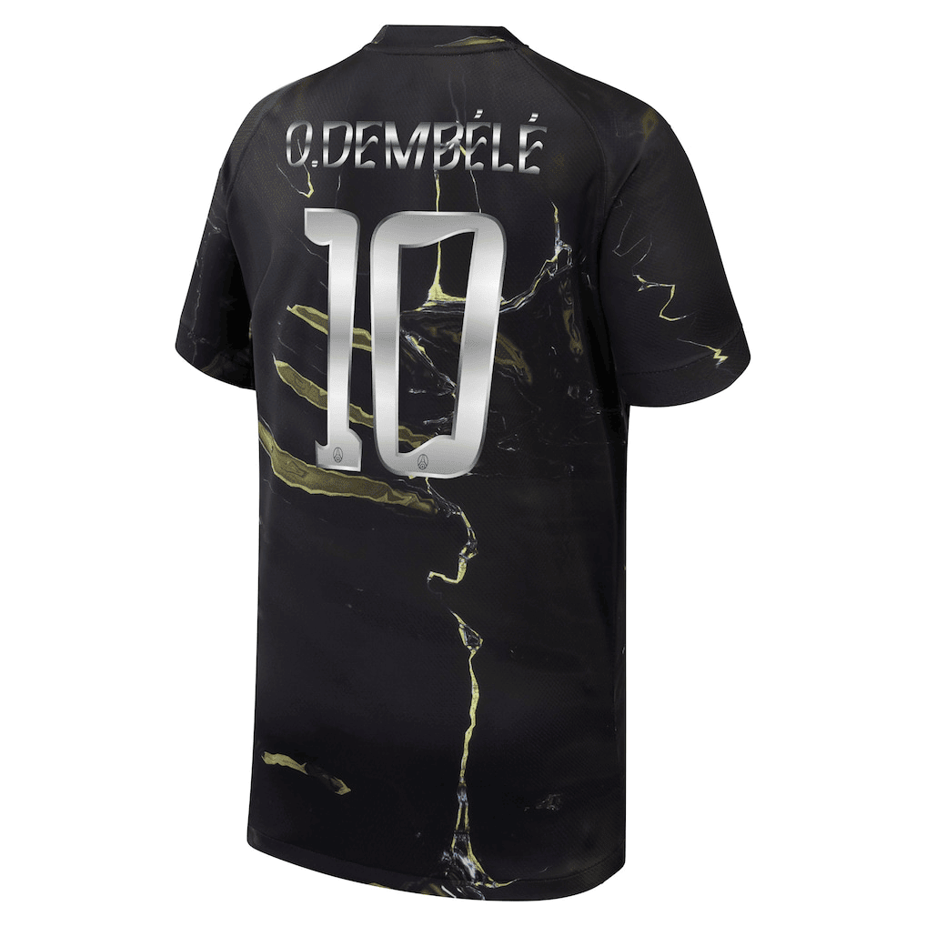 O.Dembélé 10 Paris Saint-Germain Jordan Night Edition 2025/26 Cup Printing Jersey - YOUTH