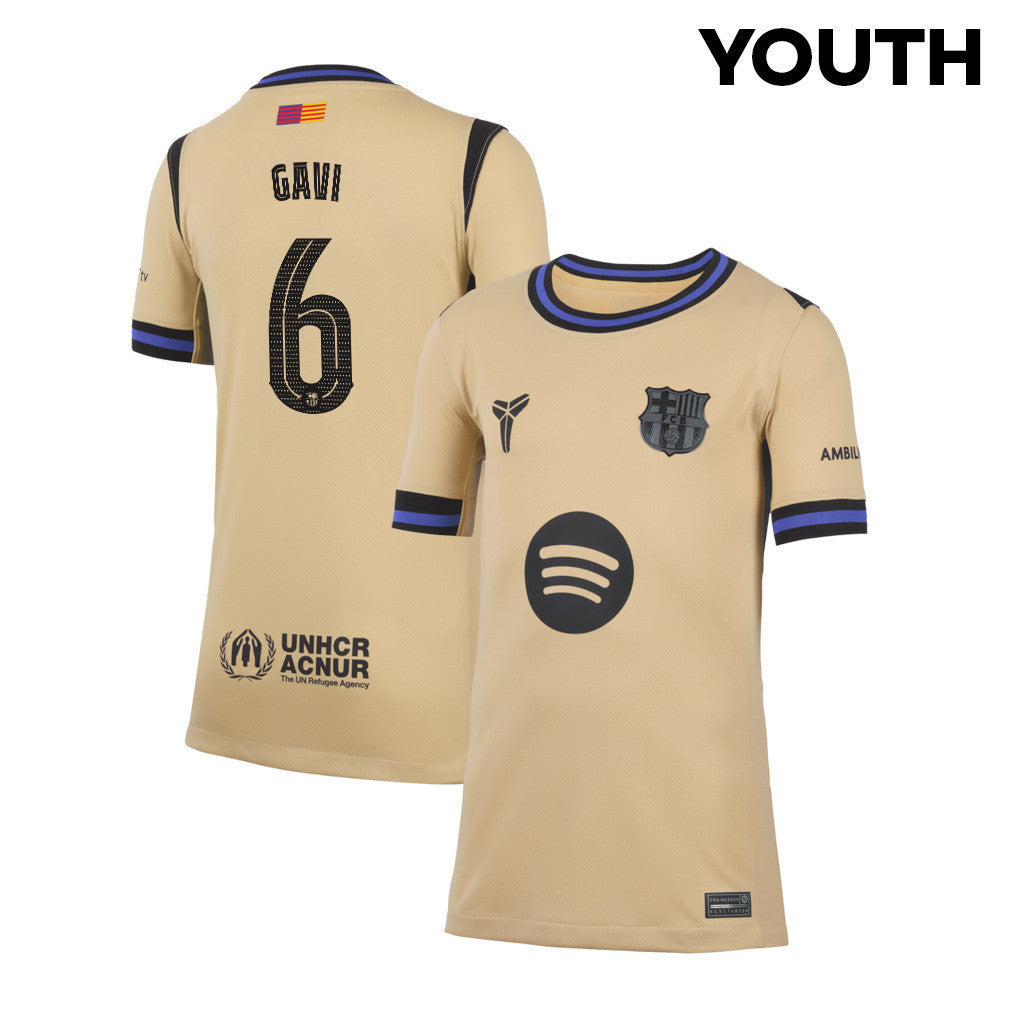 Gavi 6 Barcelona 25/26 Away YOUTH Jersey - Yellow