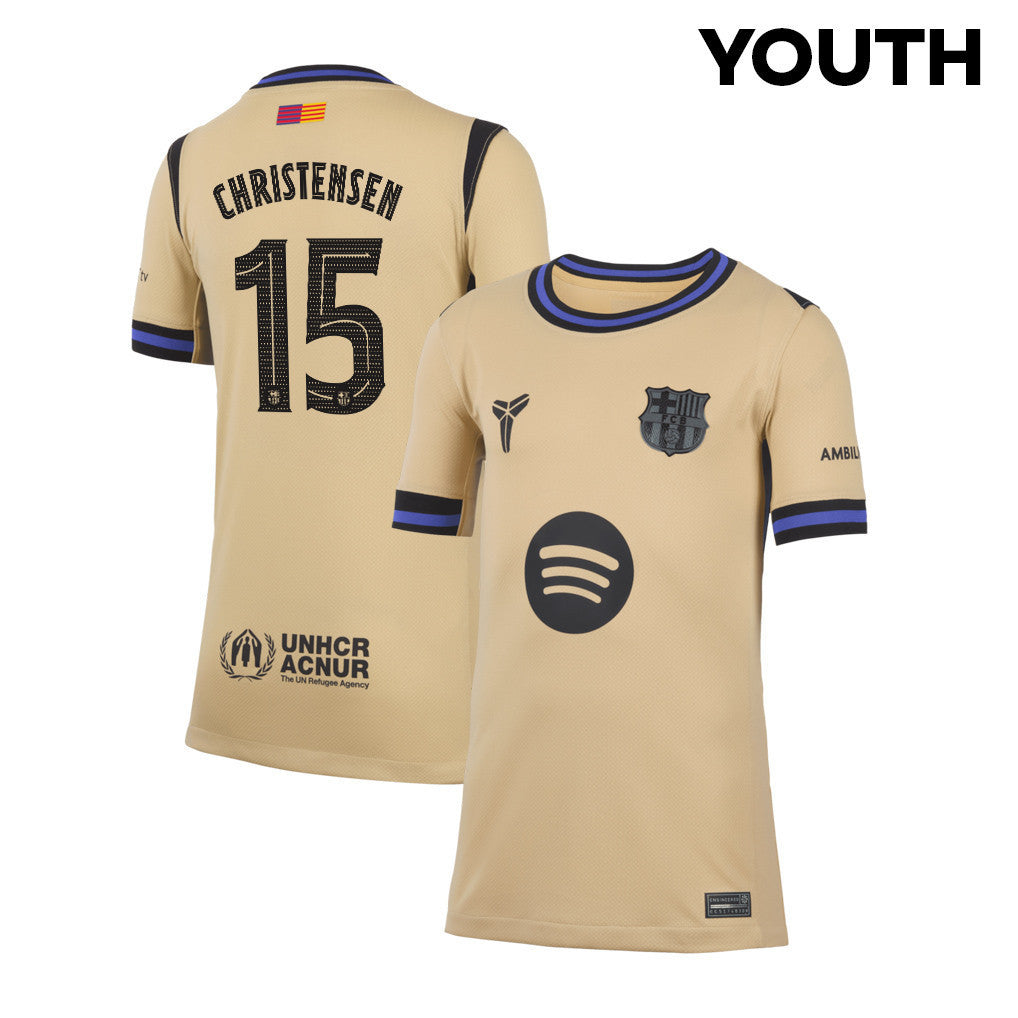 Andreas Christensen 15 Barcelona 25/26 Away YOUTH Jersey - Yellow