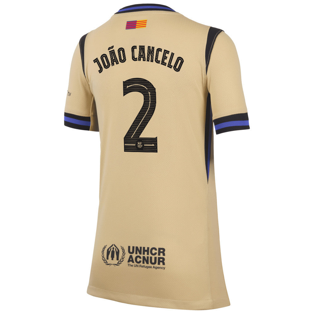 João Cancelo 2 Barcelona 25/26 Away YOUTH Jersey - Yellow
