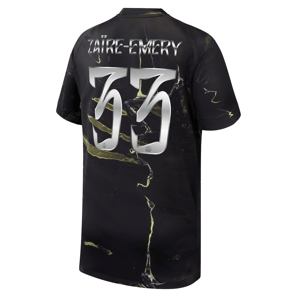 Zaïre-Emery 33 Paris Saint-Germain Jordan Night Edition 2025/26 Cup Printing Jersey - YOUTH