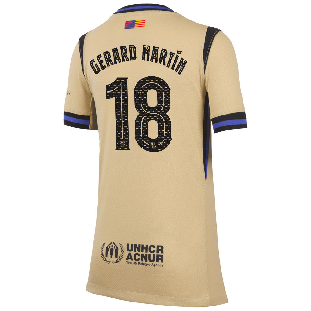 Gerard Martín 18 Barcelona 25/26 Away YOUTH Jersey - Yellow