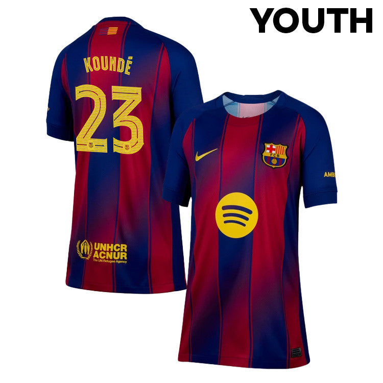 Jules Koundé 23 Barcelona 25/26 Home YOUTH Jersey - Navy
