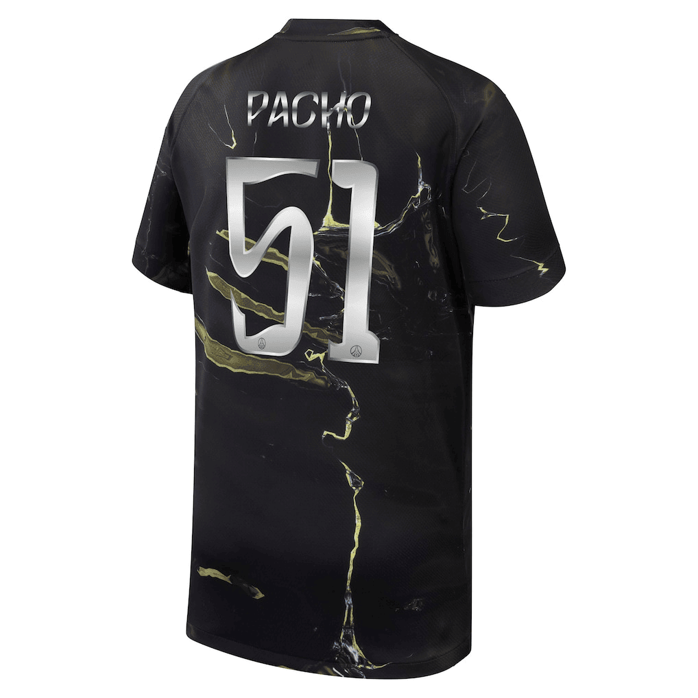 Pacho 51 Paris Saint-Germain Jordan Night Edition 2025/26 Cup Printing Jersey - YOUTH