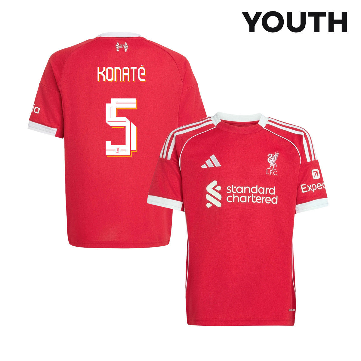Ibrahima Konaté 5 Liverpool 25/26 Home YOUTH Jersey - Red