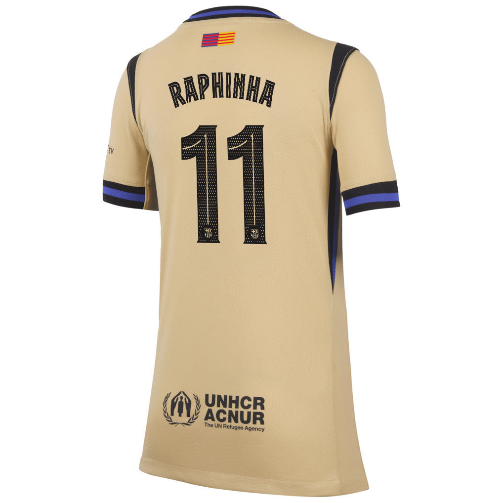 Raphinha 11 Barcelona 25/26 Away YOUTH Jersey - Yellow