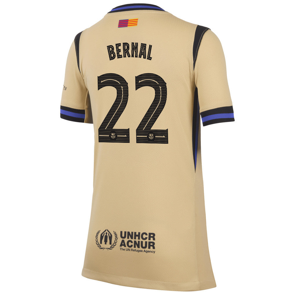 Marc Bernal 22 Barcelona 25/26 Away YOUTH Jersey - Yellow