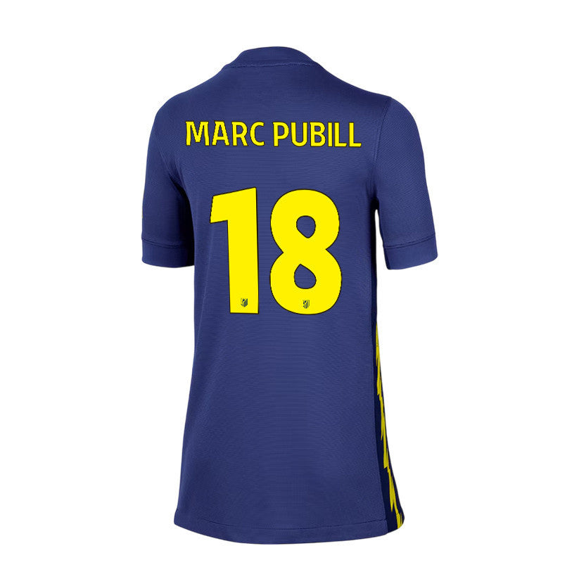 Marc Pubill 18 Atlético Madrid 25/26 Away YOUTH Jersey - Navy/Yellow