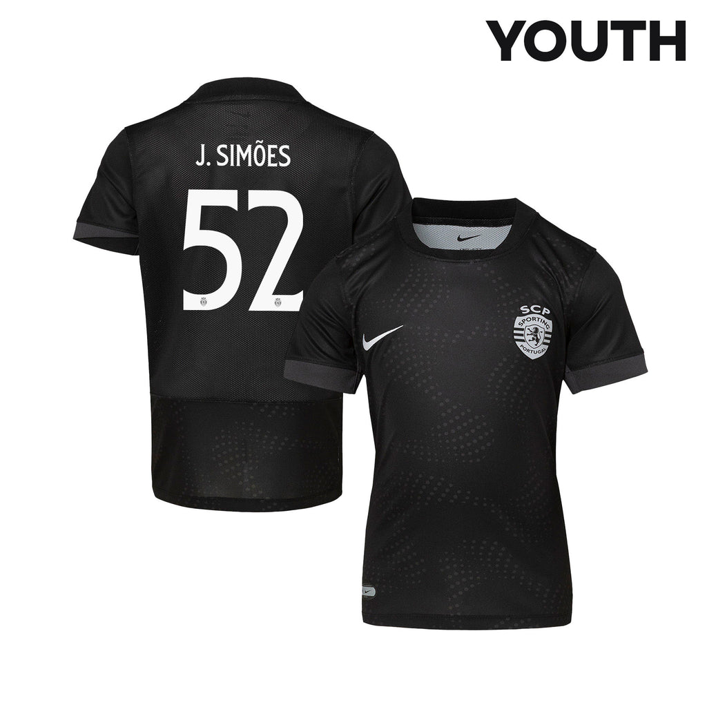 João Simões 52 Sporting CP 25/26 Away YOUTH Jersey - Black