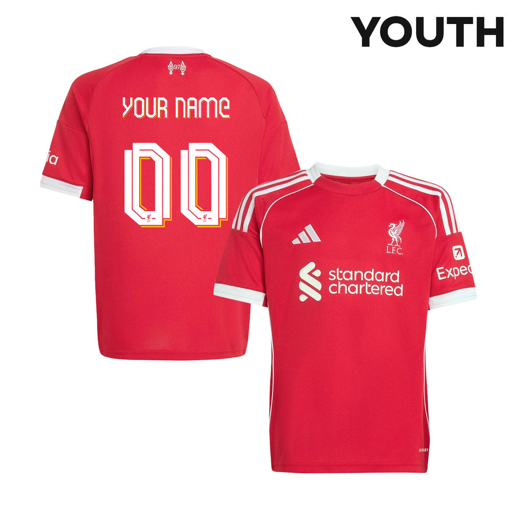 Liverpool 25/26 Personalized Home YOUTH Jersey - Red