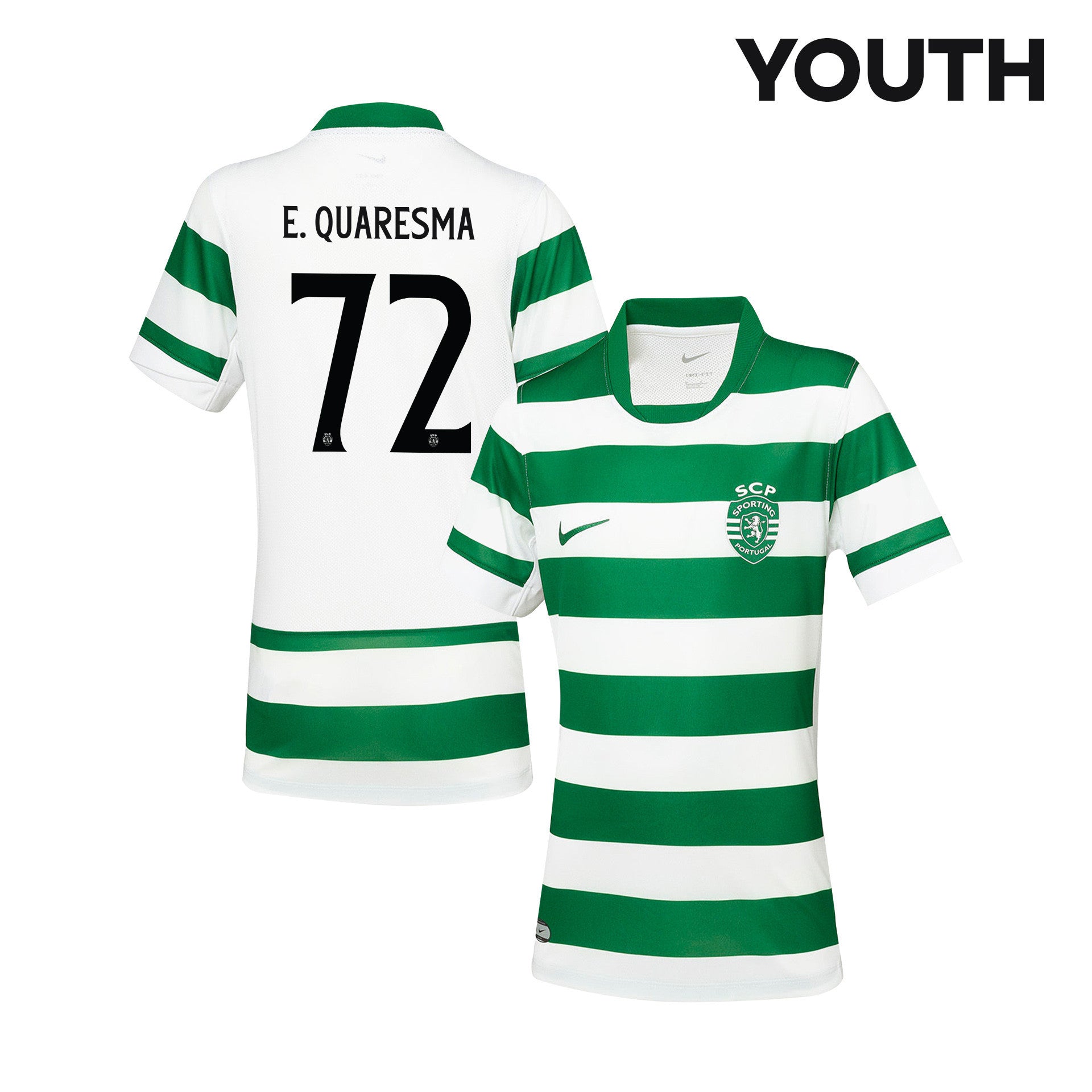 Eduardo Quaresma 72 Sporting CP 25/26 Home YOUTH Jersey - Green/White