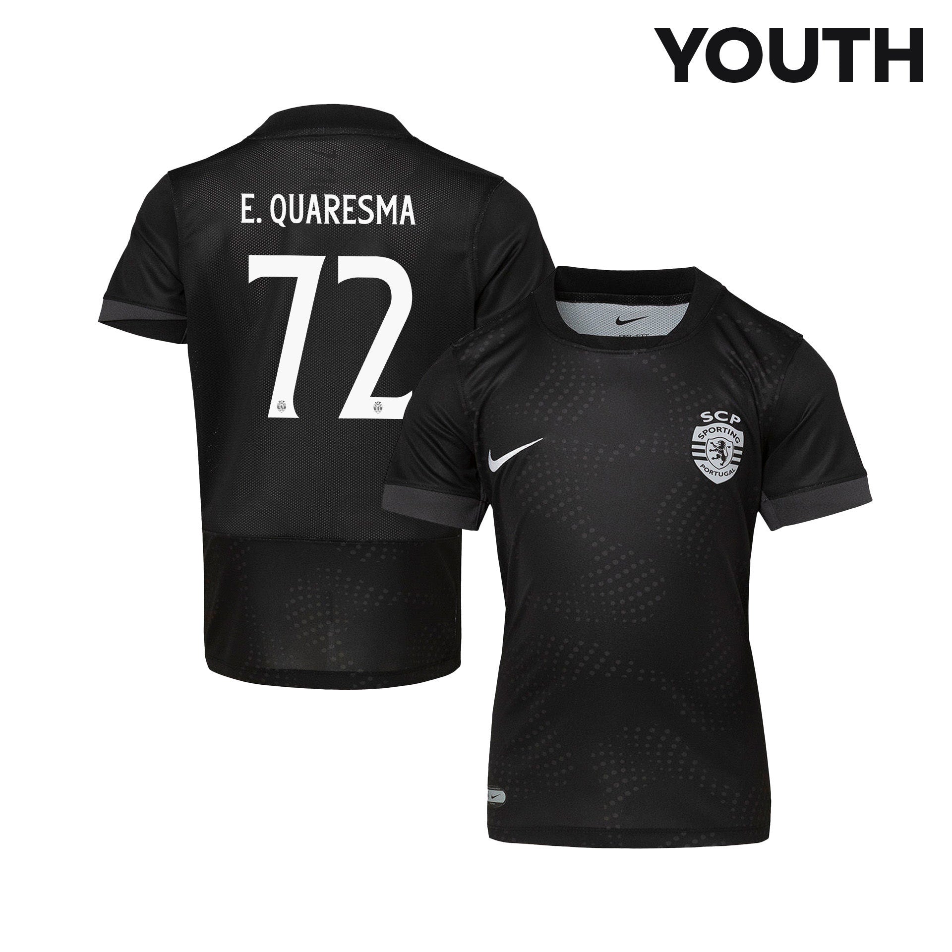 Eduardo Quaresma 72 Sporting CP 25/26 Away YOUTH Jersey - Black