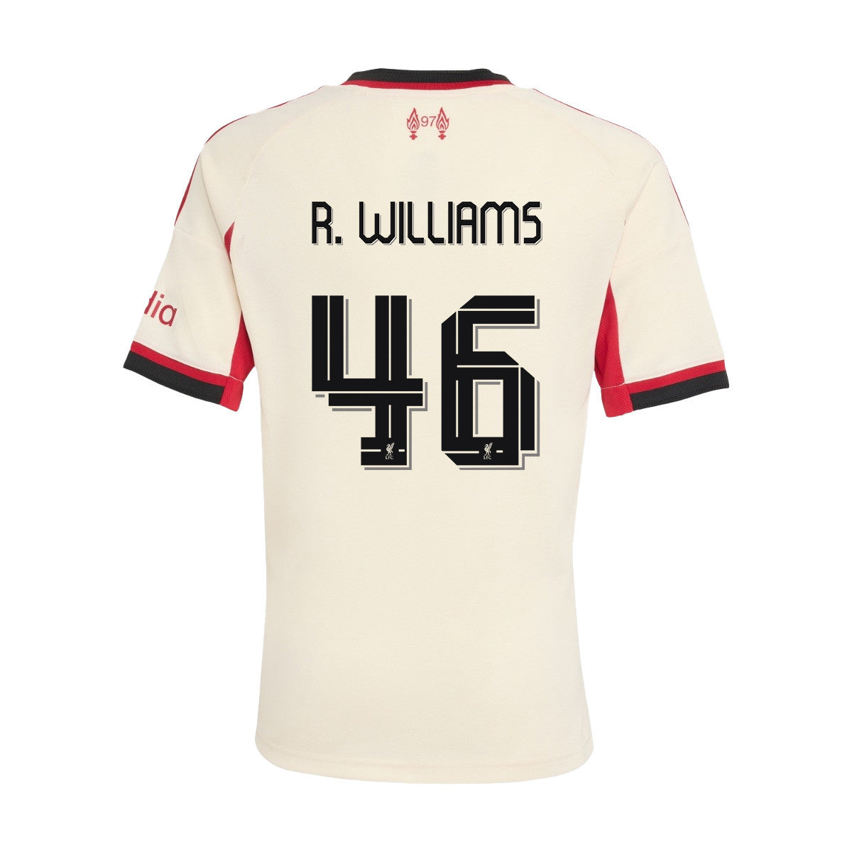 Rhys Williams 46 Liverpool 25/26 Away YOUTH Jersey - Off-white
