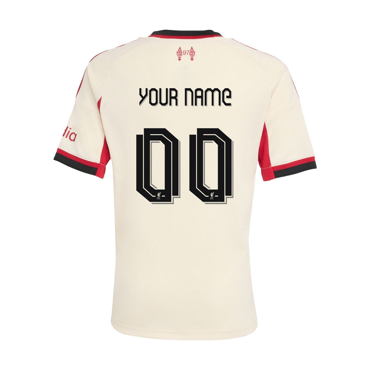 Liverpool 25/26 Personalized Away YOUTH Jersey - Off-white