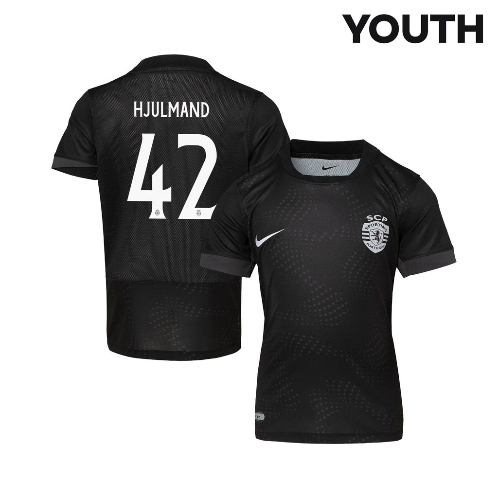 Morten Hjulmand 42 Sporting CP 25/26 Away YOUTH Jersey - Black