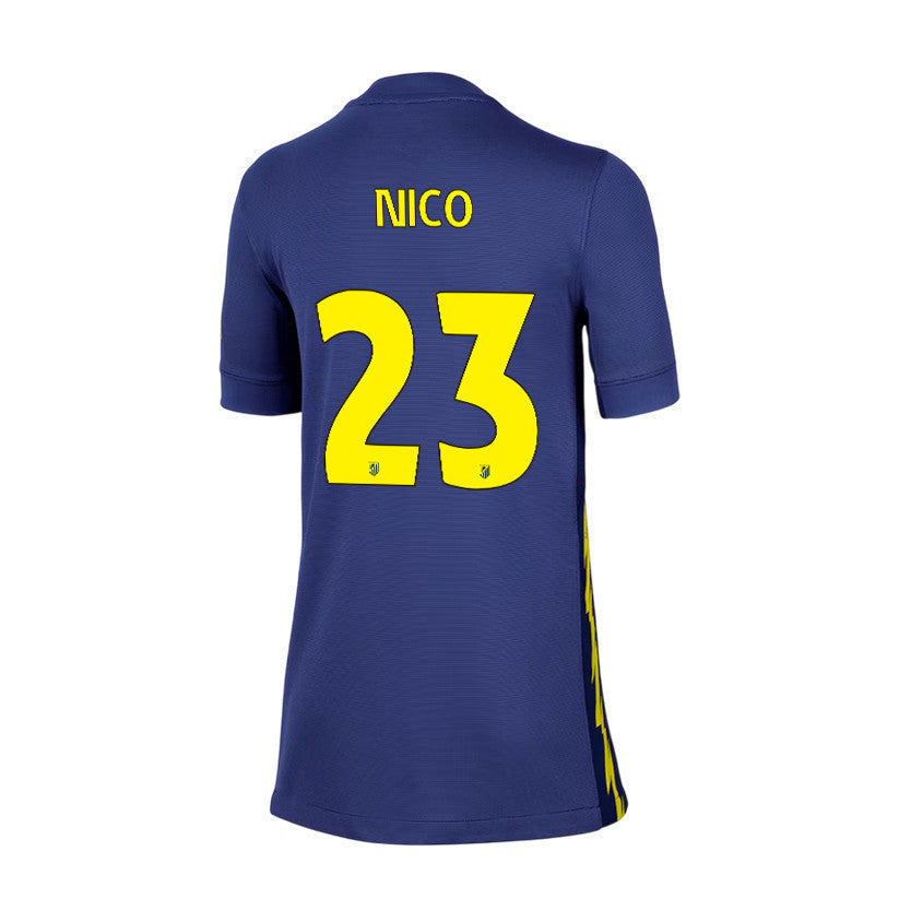 Nicolás González 23 Atlético Madrid 25/26 Away YOUTH Jersey - Navy/Yellow