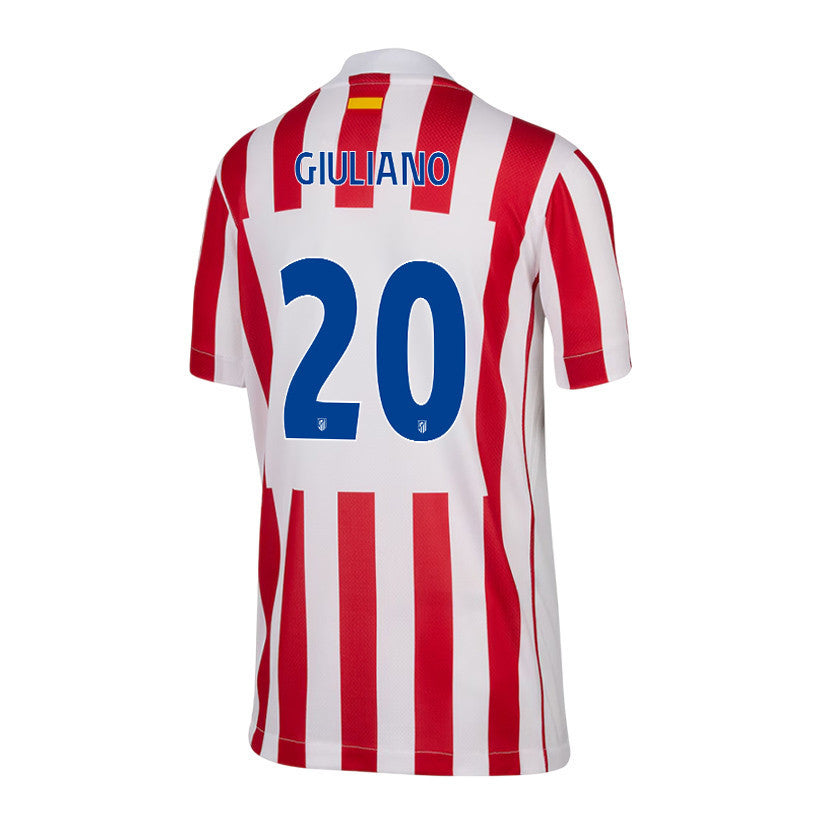 Giuliano Simeone 20 Atlético Madrid 25/26 Home YOUTH Jersey - Red/White