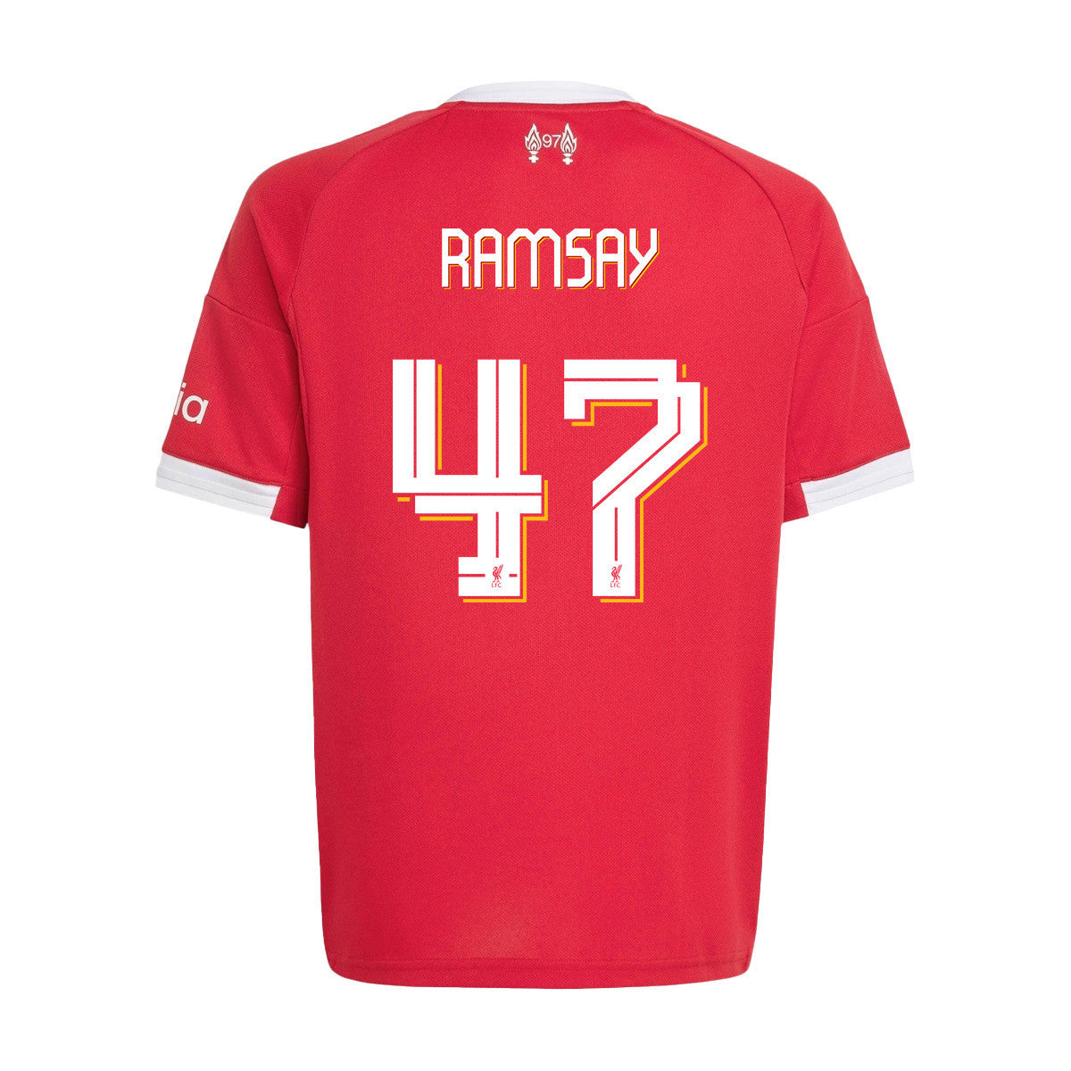 Calvin Ramsay 47 Liverpool 25/26 Home YOUTH Jersey - Red