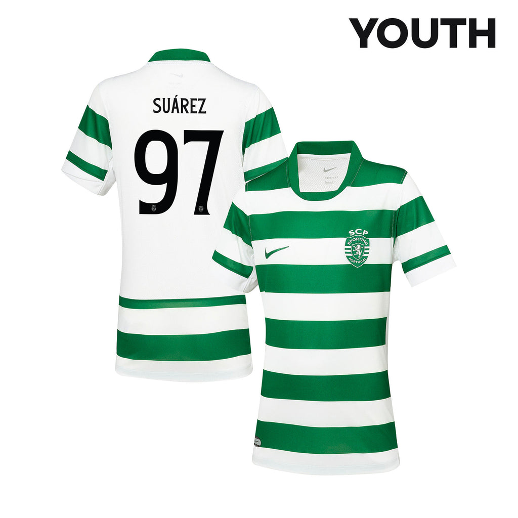 Luis Suárez 97 Sporting CP 25/26 Home YOUTH Jersey - Green/White