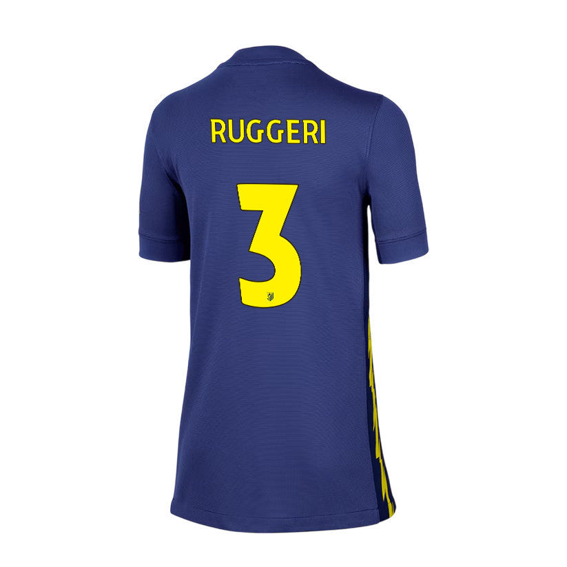 Matteo Ruggeri 3 Atlético Madrid 25/26 Away YOUTH Jersey - Navy/Yellow