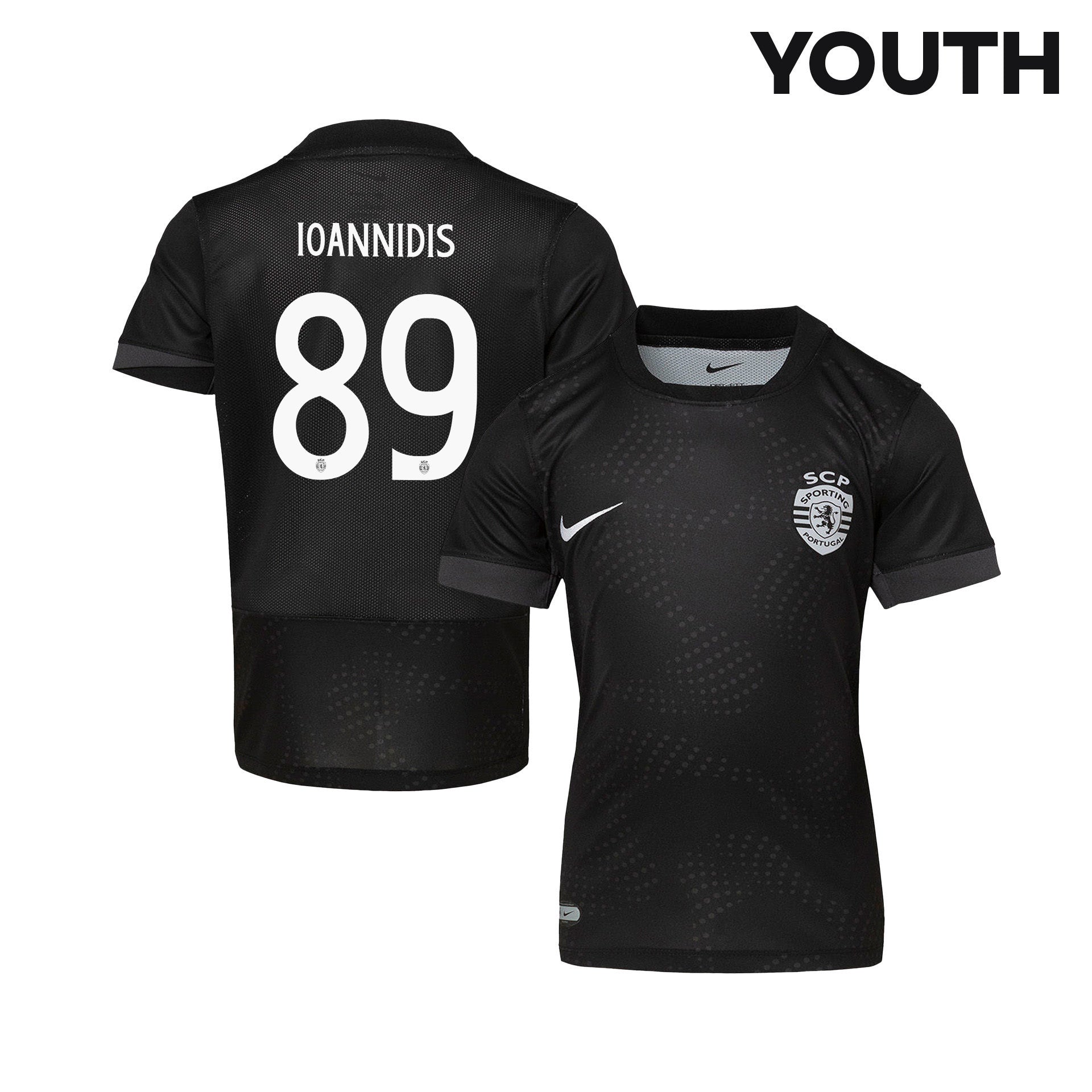Fotis Ioannidis 89 Sporting CP 25/26 Away YOUTH Jersey - Black