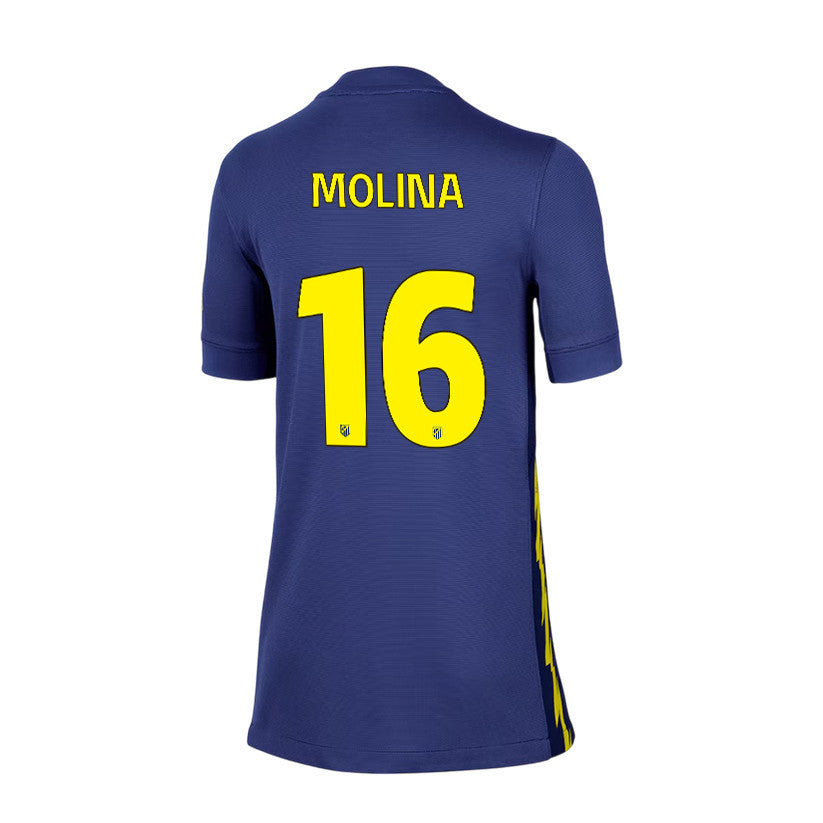 Nahuel Molina 16 Atlético Madrid 25/26 Away YOUTH Jersey - Navy/Yellow