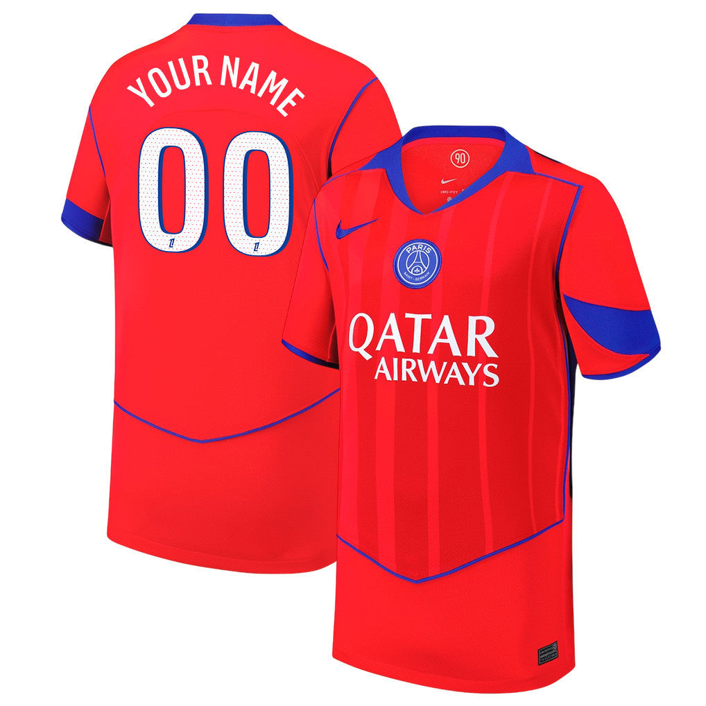 Paris Saint-Germain 25/26 Personalized Third YOUTH Jersey - Red