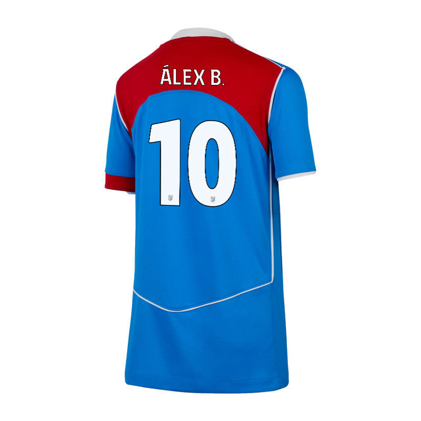 Álex Baena 10 Atlético Madrid 25/26 Third YOUTH Jersey - Blue/Red