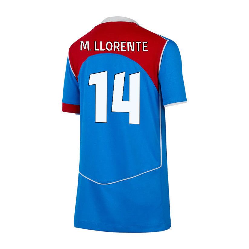 Marcos Llorente 14 Atlético Madrid 25/26 Third YOUTH Jersey - Blue/Red