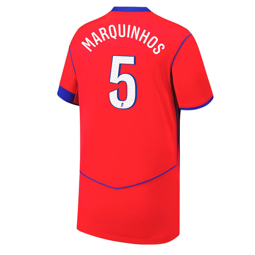 Marquinhos 5 Paris Saint-Germain 25/26 Third YOUTH Jersey - Red