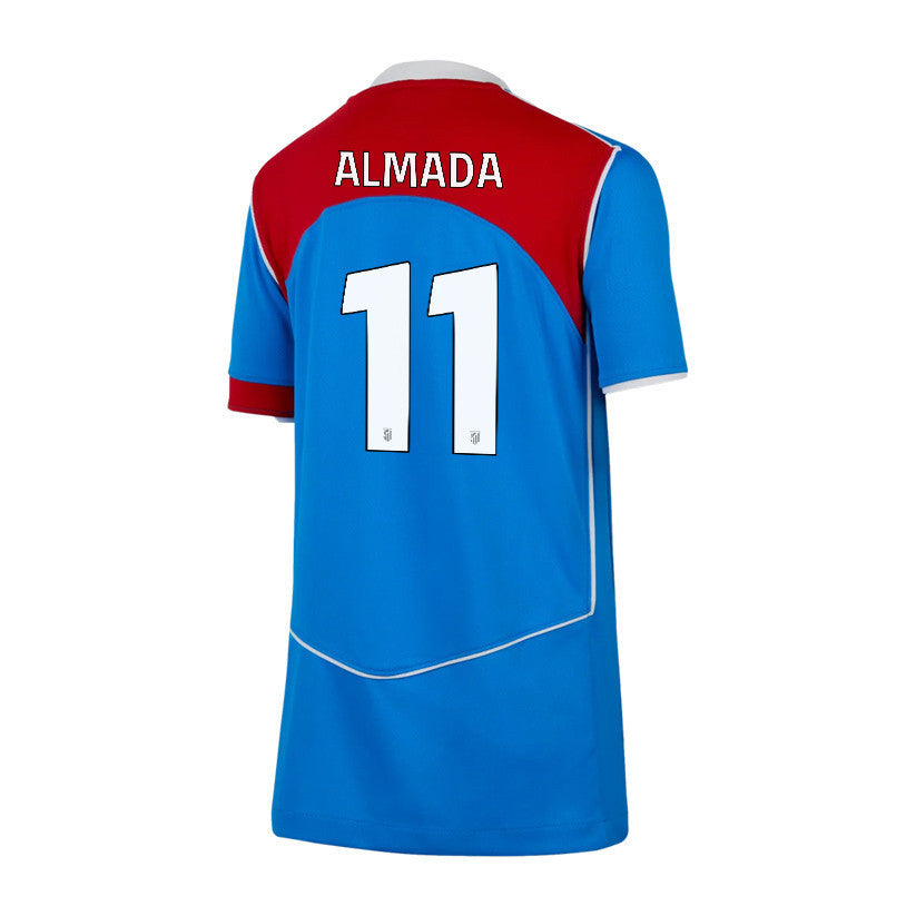 Thiago Almada 11 Atlético Madrid 25/26 Third YOUTH Jersey - Blue/Red