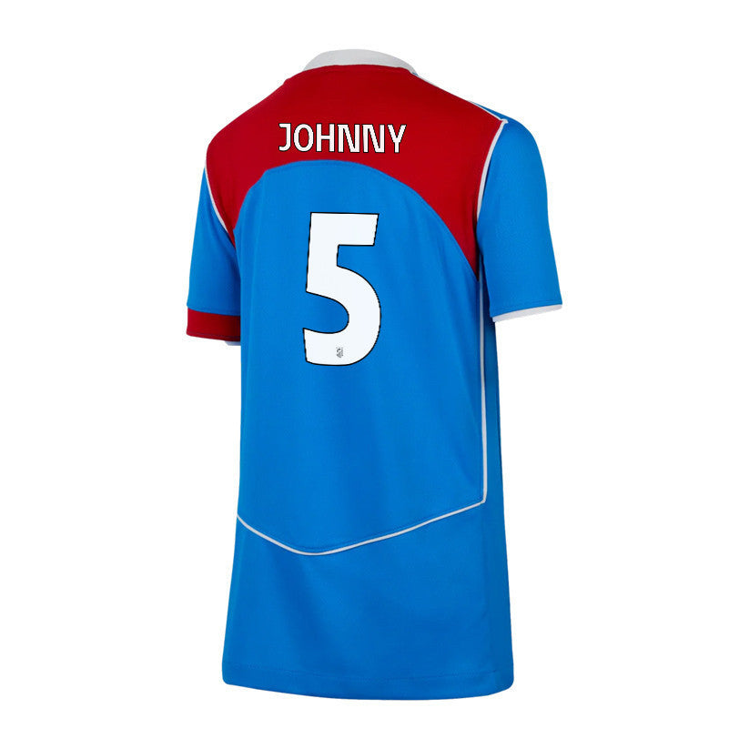 Johnny Cardoso 5 Atlético Madrid 25/26 Third YOUTH Jersey - Blue/Red