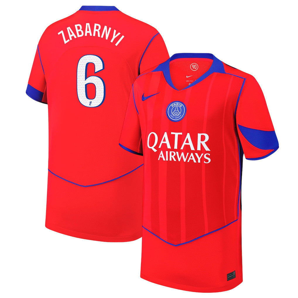 Illia Zabarnyi 6 Paris Saint-Germain 25/26 Third YOUTH Jersey - Red