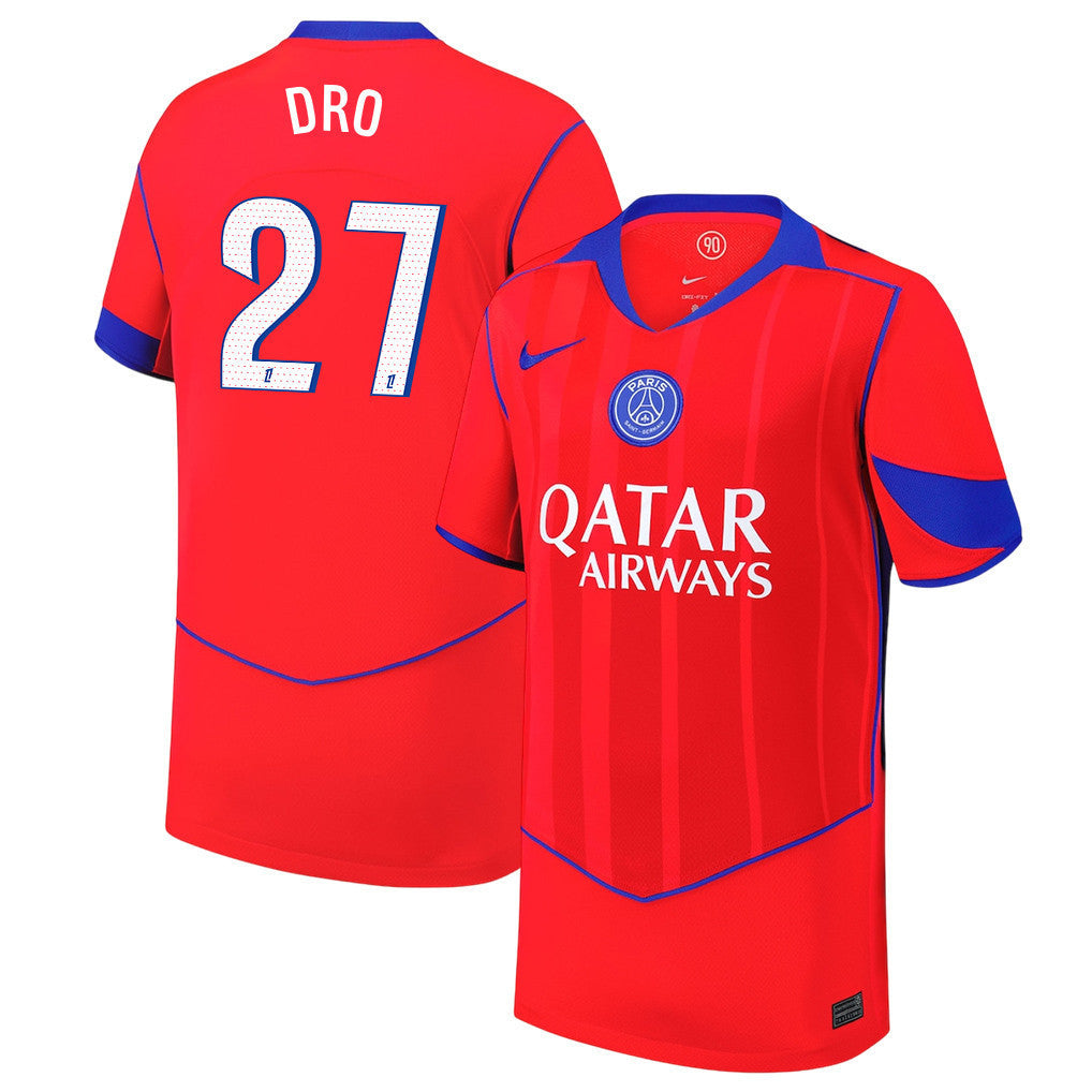 Dro Fernández 27 Paris Saint-Germain 25/26 Third YOUTH Jersey - Red