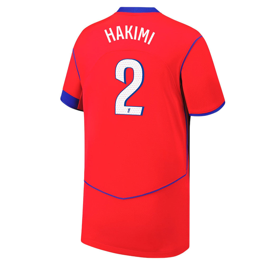 Achraf Hakimi 2 Paris Saint-Germain 25/26 Third YOUTH Jersey - Red