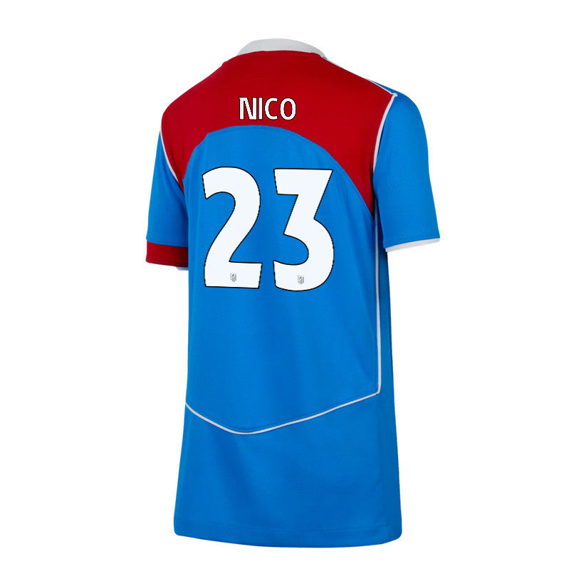 Nicolás González 23 Atlético Madrid 25/26 Third YOUTH Jersey - Blue/Red