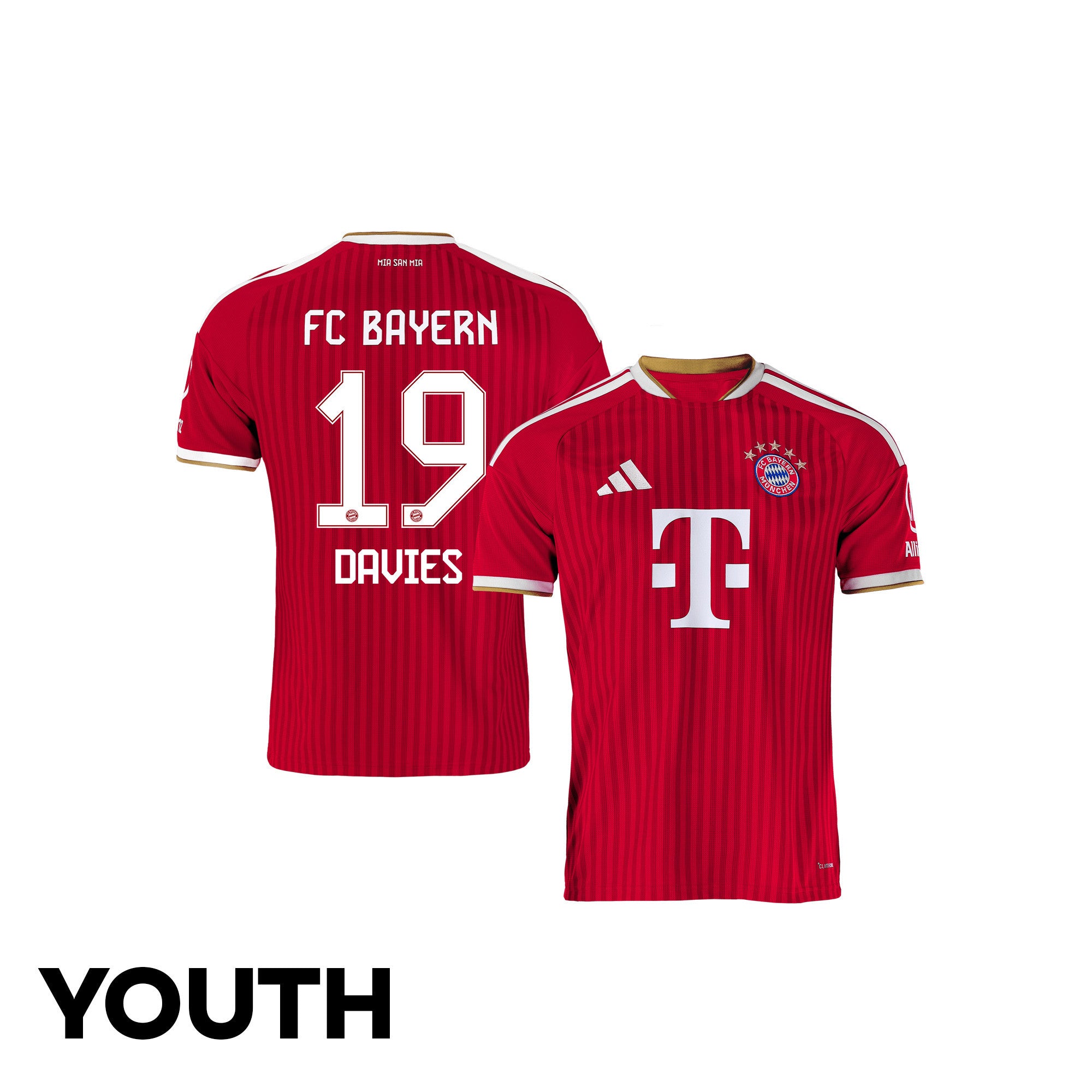 Alphonso Davies 19 Bayern Munich 2026/27 Youth Home Jersey - Red