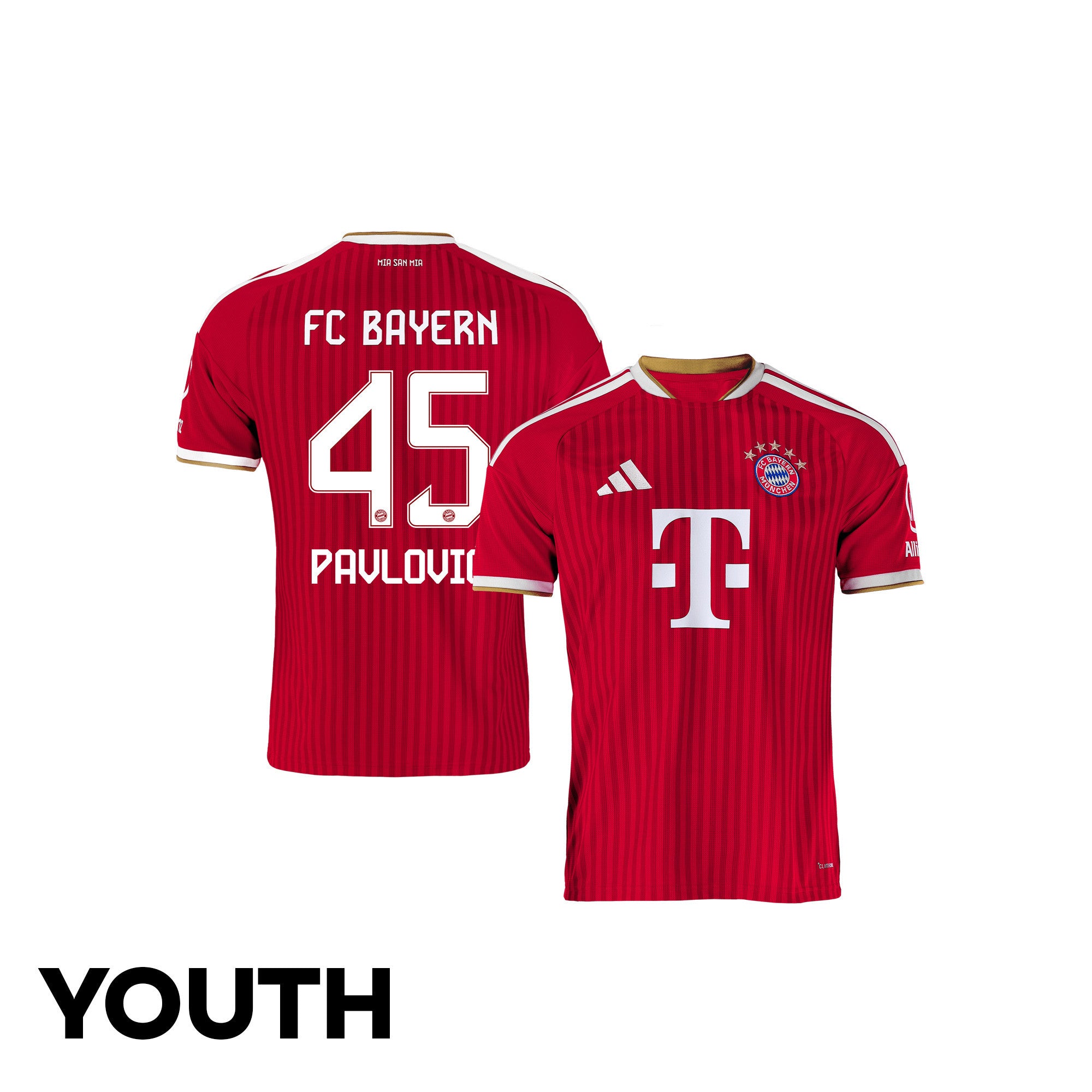 Aleksandar Pavlović 45 Bayern Munich 2026/27 Youth Home Jersey - Red