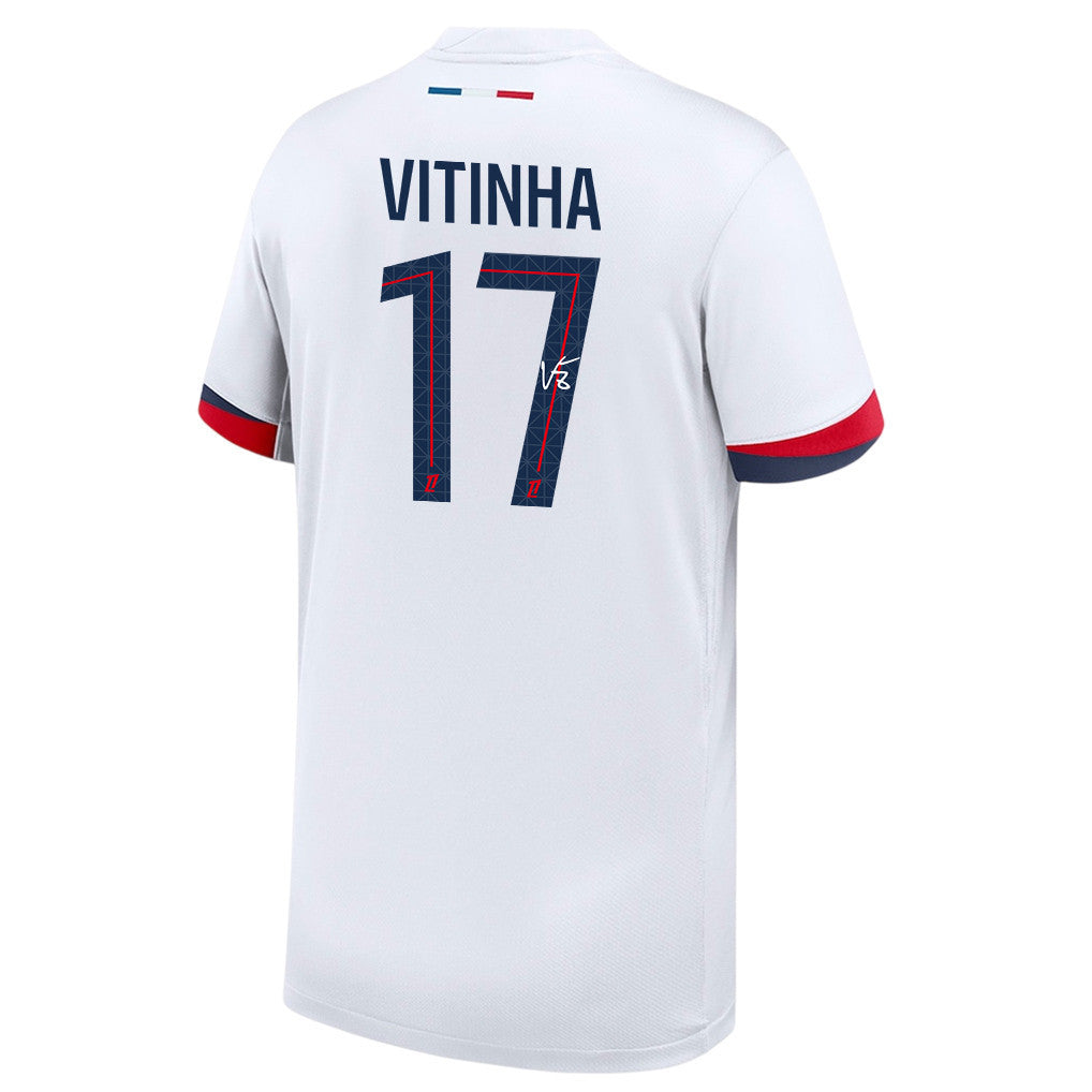 Vitinha 17 Signature Paris Saint-Germain 25/26 Away YOUTH Jersey - White