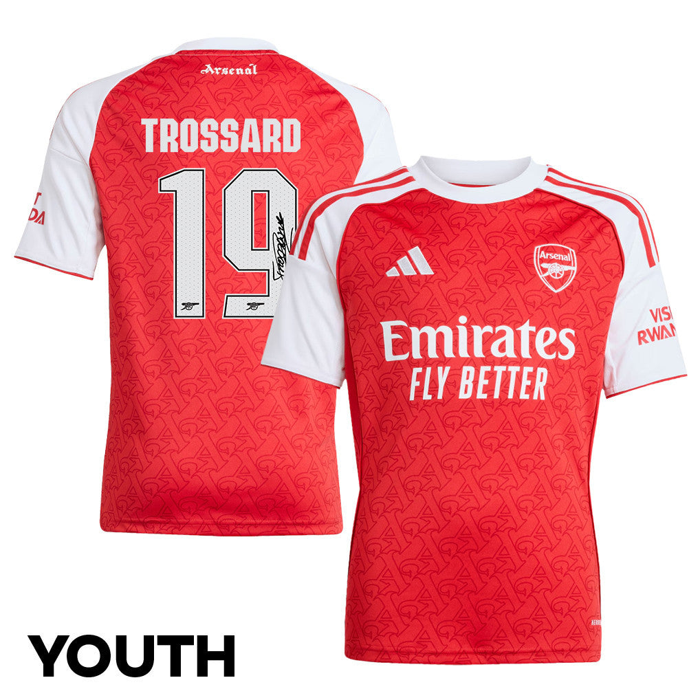 Leandro Trossard 19 Signature Arsenal 25/26 Home YOUTH Jersey - White/Red