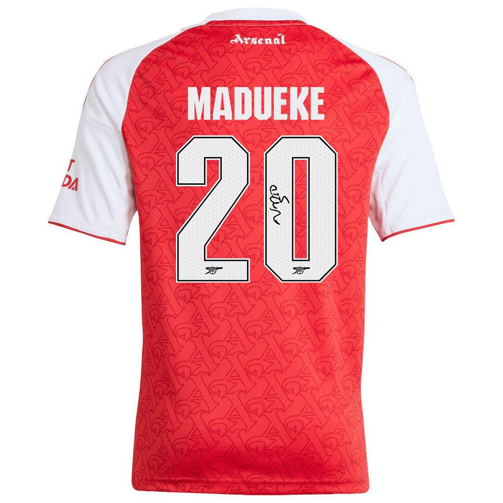 Noni Madueke 20 Signature Arsenal 25/26 Home YOUTH Jersey - White/Red