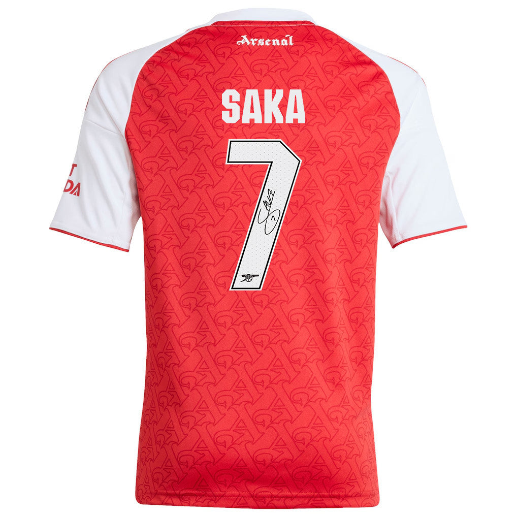 Bukayo Saka 7 Signature Arsenal 25/26 Home YOUTH Jersey - White/Red