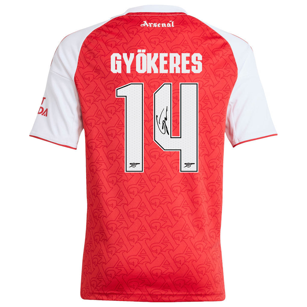 Viktor Gyökeres 14 Signature Arsenal 25/26 Home YOUTH Jersey - White/Red