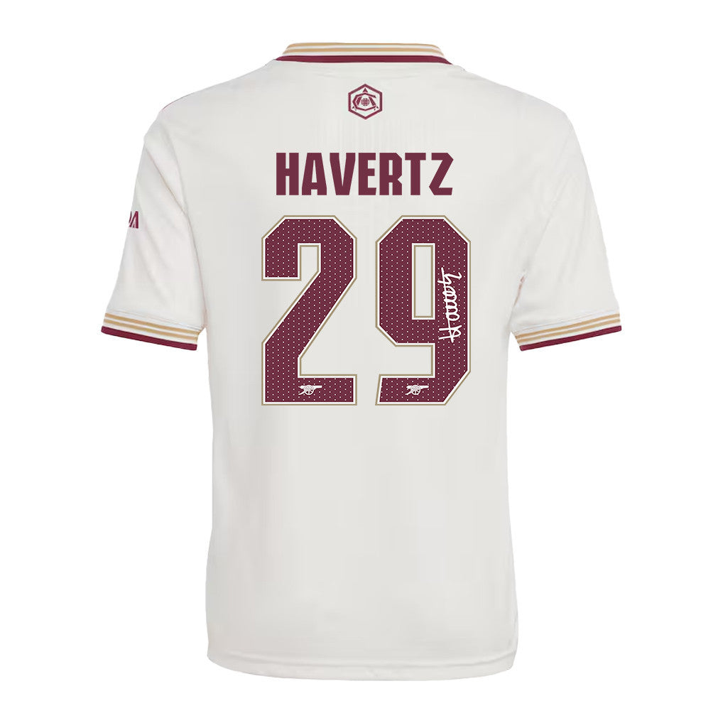 Kai Havertz 29 Signature Arsenal 25/26 Third YOUTH Jersey - Cream