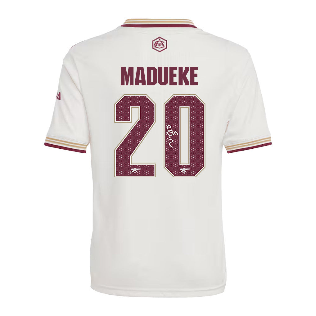 Noni Madueke 20 Signature Arsenal 25/26 Third YOUTH Jersey - Cream