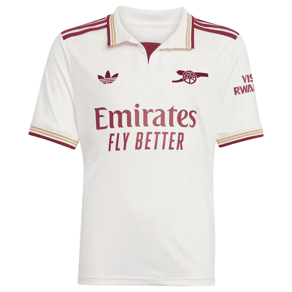 William Saliba 2 Signature Arsenal 25/26 Third YOUTH Jersey - Cream