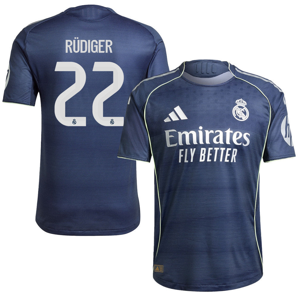 Antonio Rüdiger 22 Real Madrid 25/26 Away Men Jersey - Legend Ink