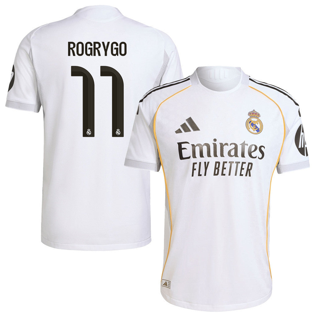 Rodrygo 11 Real Madrid 25/26 Home Men Jersey - White