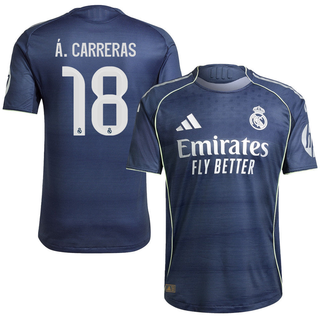 Álvaro Carreras 18 Real Madrid 25/26 Away Men Jersey - Legend Ink
